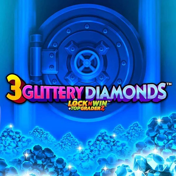 3 Glittery Diamonds casino game by PearFiction Studios – featured logo at Malina Casino