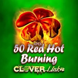 50 Red Hot Burning Clover Links logo by Novomatic at Malina Casino
