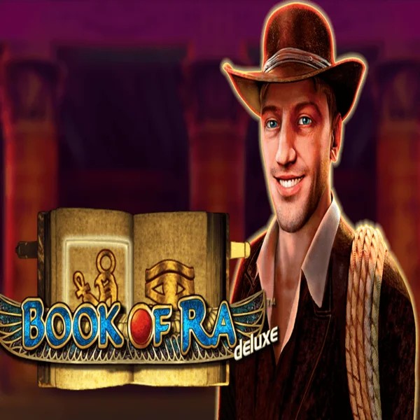Book of Ra Deluxe logo – Slots by Novomatic at Malina Casino