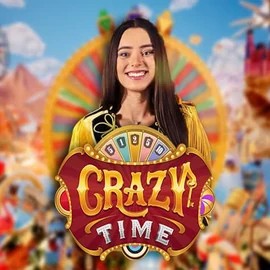 Crazy Time slot logo by Evolution at Malina Casino