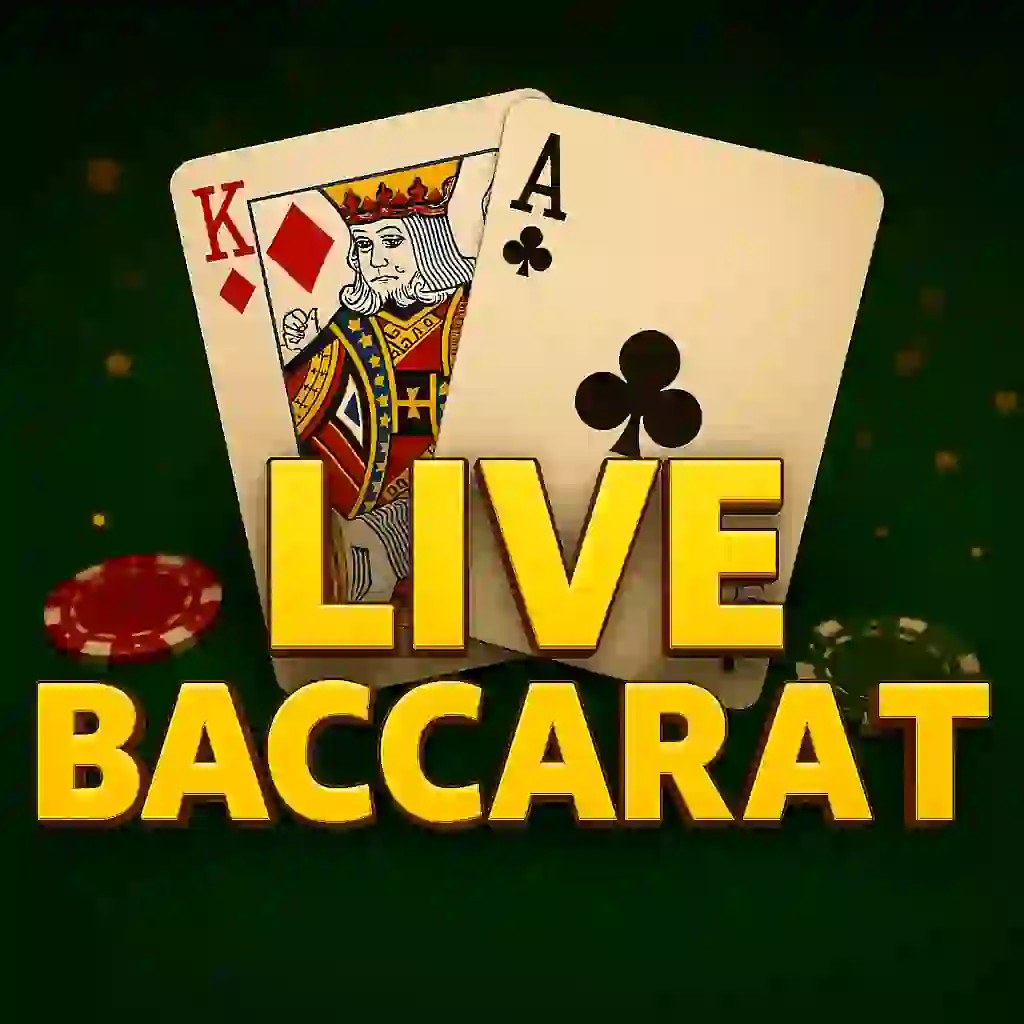 Live Baccarat logo by Evolution at Malina Casino