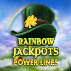 Rainbow Jackpots Power Lines slot logo by Red Tiger Gaming at Malina Casino