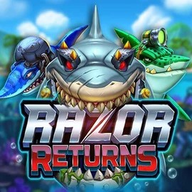 Razor Returns slot logo by Push Gaming at Malina Casino